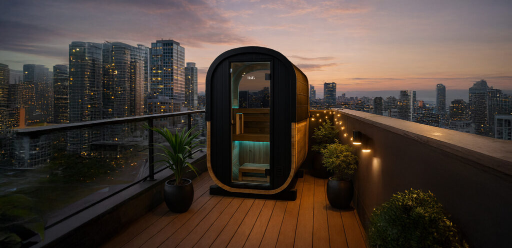 Coccon 130 Outdoor Sauna Hero Produits cocoon 1