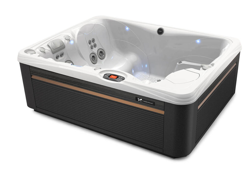 Hot Tubs 13 Hot Tubs caldera spas paradise series kauai model artic white java studio 3 4 view