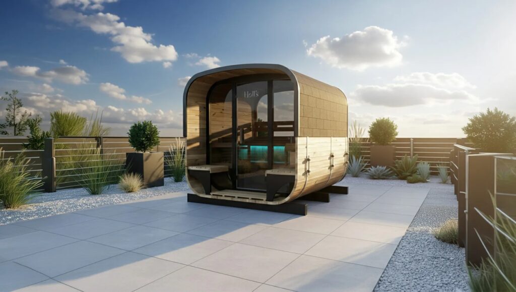 Hestia 160 Outdoor Sauna hero hestia